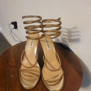 Steve Madden Gold Strappy Heels